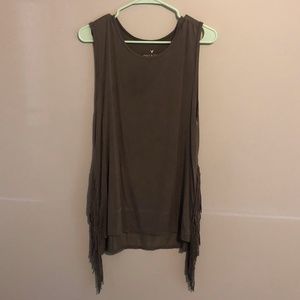 American Eagle SOFT AND SEXY FINGE TANK SZ M